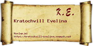 Kratochvill Evelina névjegykártya